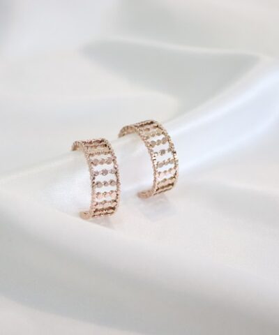 Ατσάλινοι, ροζ χρυσοί κρίκοι