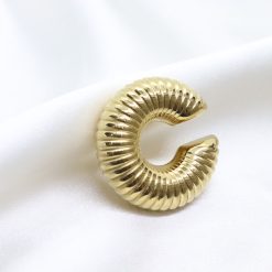 Ατσάλινο Ear Cuff σκουλαρίκι μεγάλο σε χρώμα χρυσό - skl-158X