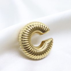 Ατσάλινο Ear Cuff σκουλαρίκι μεγάλο σε χρώμα χρυσό - skl-158X