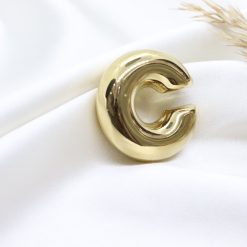 Ατσάλινο Ear Cuff σκουλαρίκι μεγάλο σε χρώμα χρυσό - skl-159X