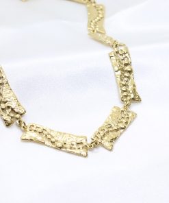 Ατσάλινο κολιέ σφυρήλατο σε χρυσό χρώμα