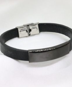 Ανδρικό βραχιόλι με δέρμα και ατσάλι