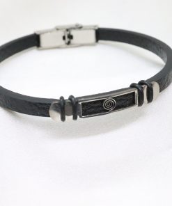 Ανδρικό βραχιόλι από δέρμα και ατσάλι