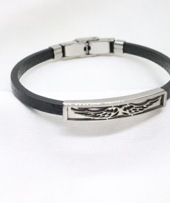 Ανδρικό βραχιόλι από δέρμα και ατσάλι