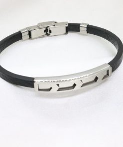 Ανδρικό βραχιόλι από δέρμα και ατσάλι
