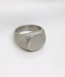 Ατσάλινο δαχτυλίδι στρογγυλό σε ασημί χρώμα