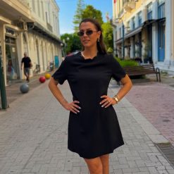 Mini Φόρεμα με Λαμπερές Λεπτομέρειες | Μαύρο