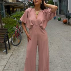 Brigitte Boutique Wide Leg Ολόσωμη Φόρμα | Dusty Pink