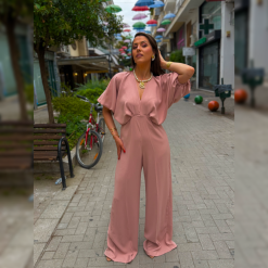 Brigitte Boutique Wide Leg Ολόσωμη Φόρμα | Dusty Pink