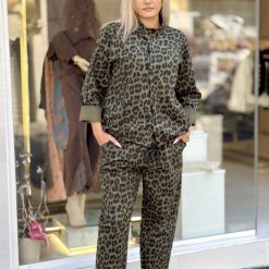Wild Σετ Animal Print Ζακέτα & Παντελόνι | Χακί