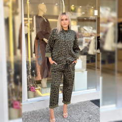 Wild Σετ Animal Print Ζακέτα & Παντελόνι | Χακί