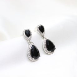 Silver Black Drops