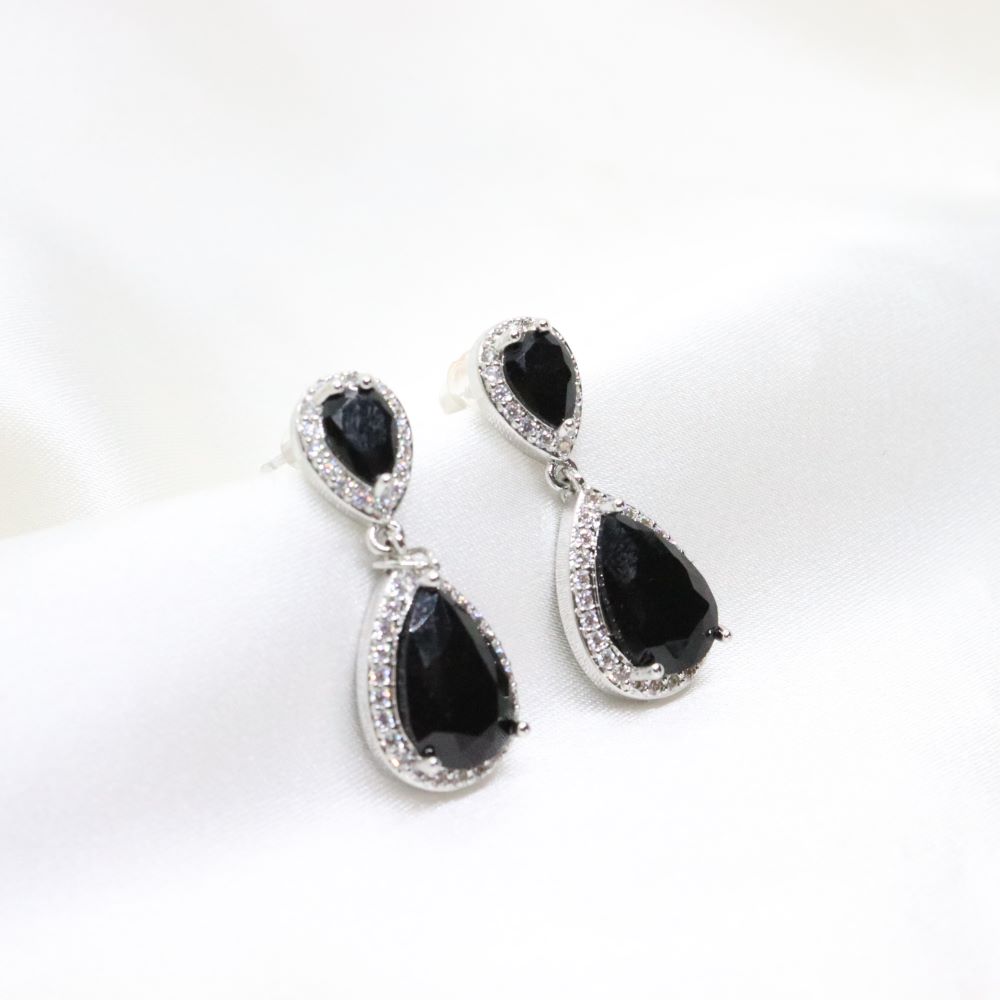 Silver Black Drops