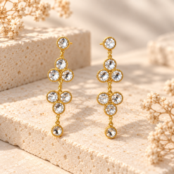 Lumielle – Χειροποίητα Κρεμαστά Σκουλαρίκια με Swarovski